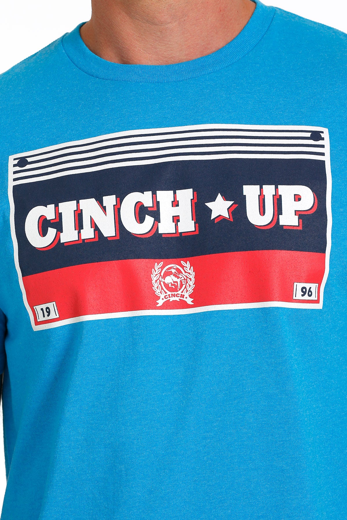 CINCH Men's Blue Short Sleeve Tee