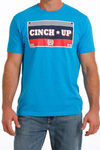 CINCH Men's Blue Short Sleeve Tee