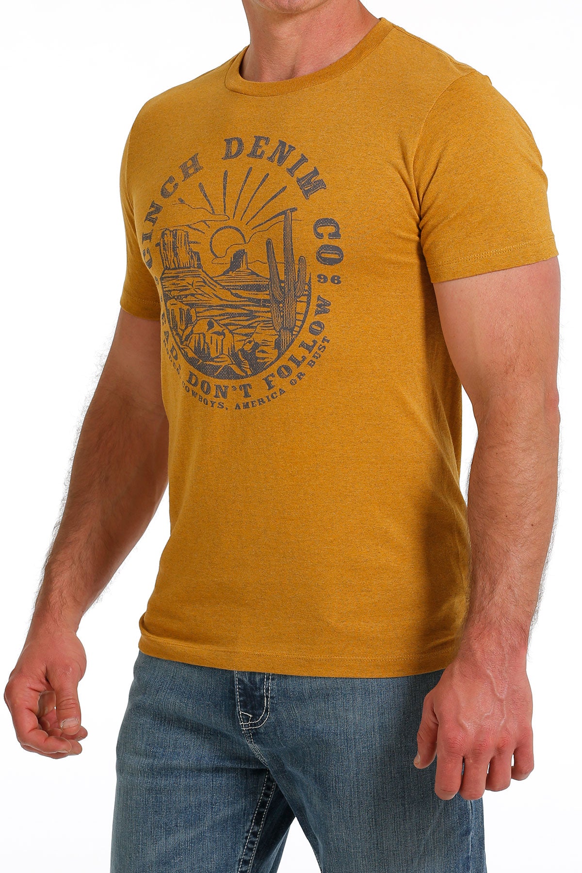 CINCH Men's Dark Grey Short Sleeve Tee