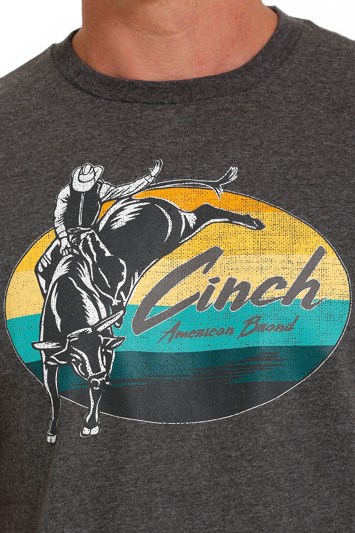 CINCH Men's Dark Grey Short Sleeve Tee