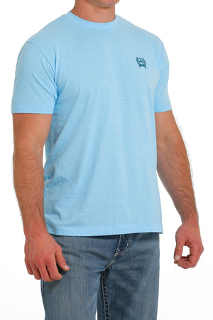 CINCH Men's Heather Light Blue Tee