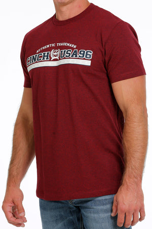 CINCH Men's Red Short Sleeve Tee