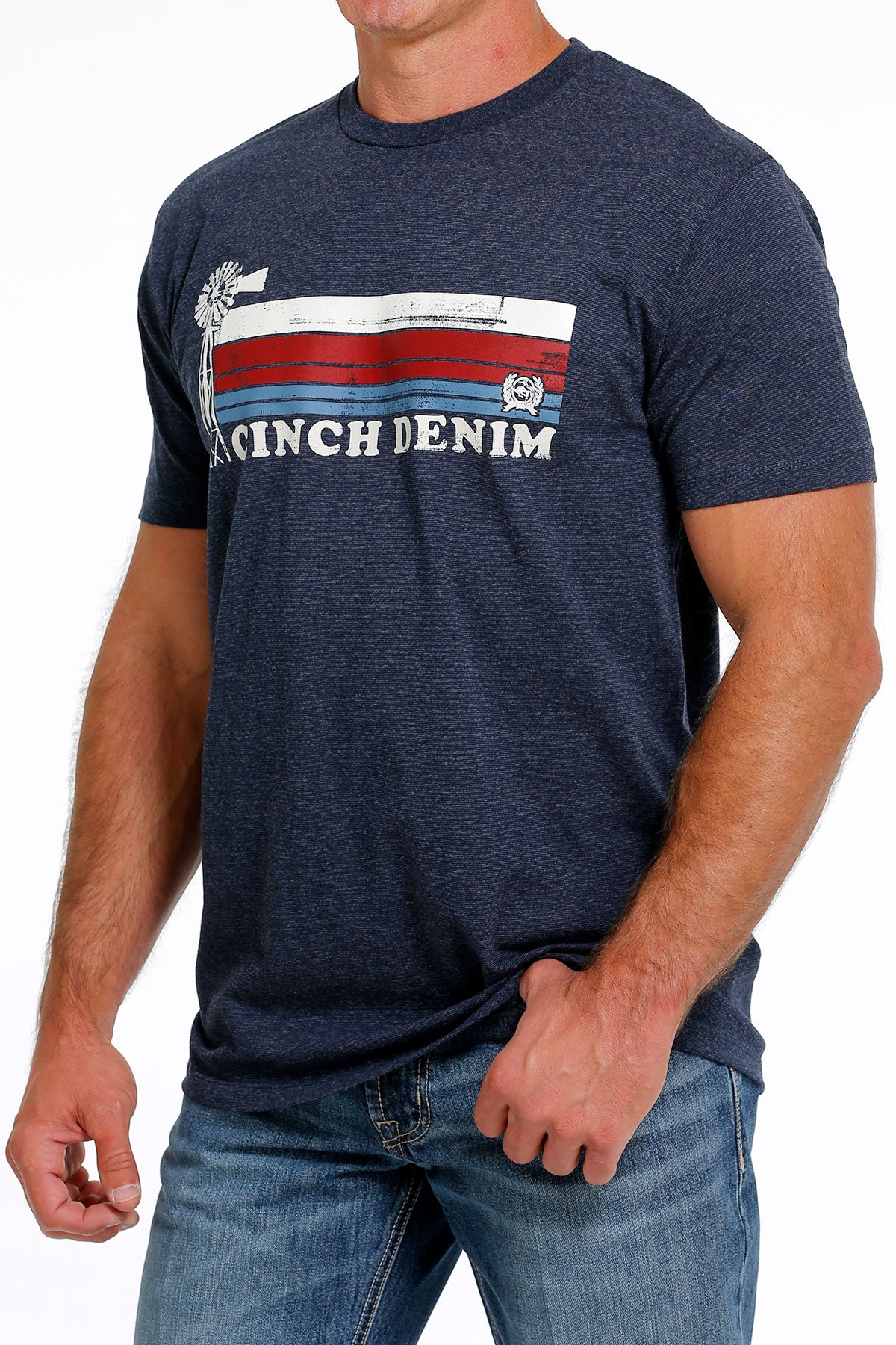 CINCH Men's Navy Short Sleeve Tee