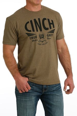 CINCH Men's Khaki Short Sleeve Tee