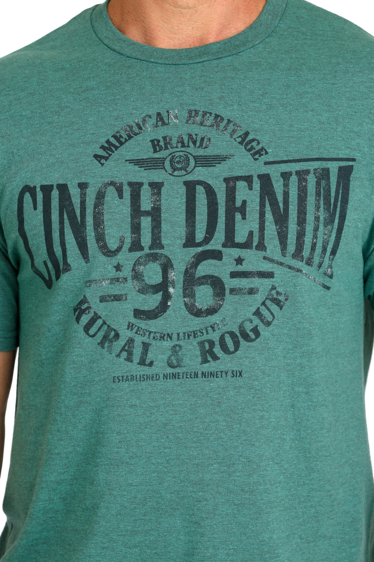 CINCH Men's Green Short Sleeve Tee