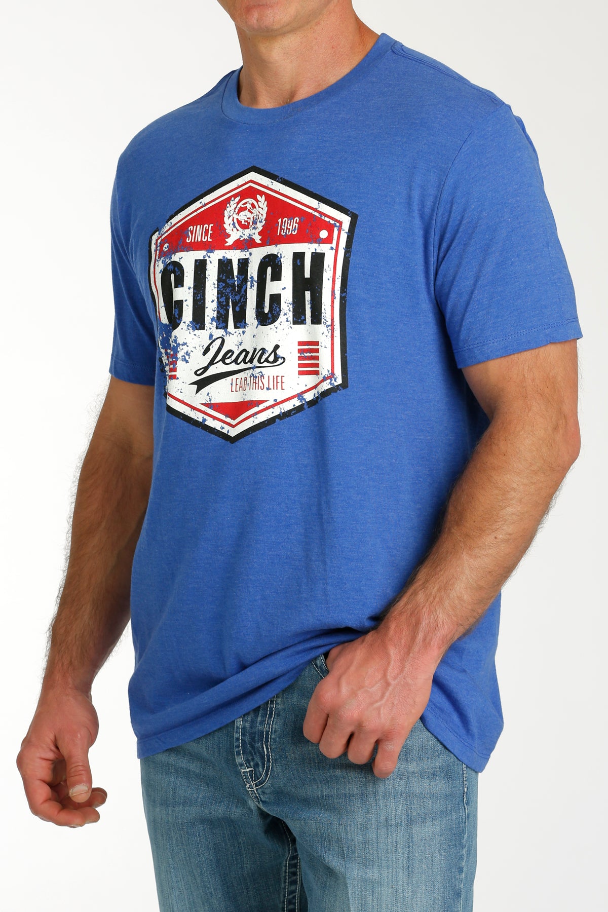 CINCH Men's Royal Blue Short Sleeve Tee