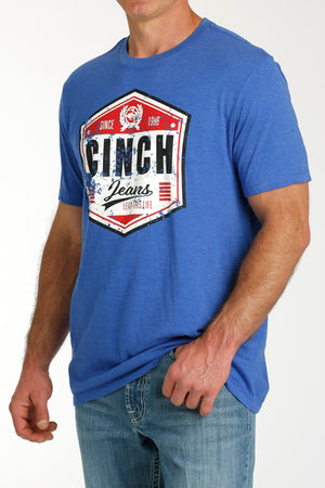 CINCH Men's Royal Blue Short Sleeve Tee