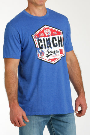 CINCH Men's Royal Blue Short Sleeve Tee