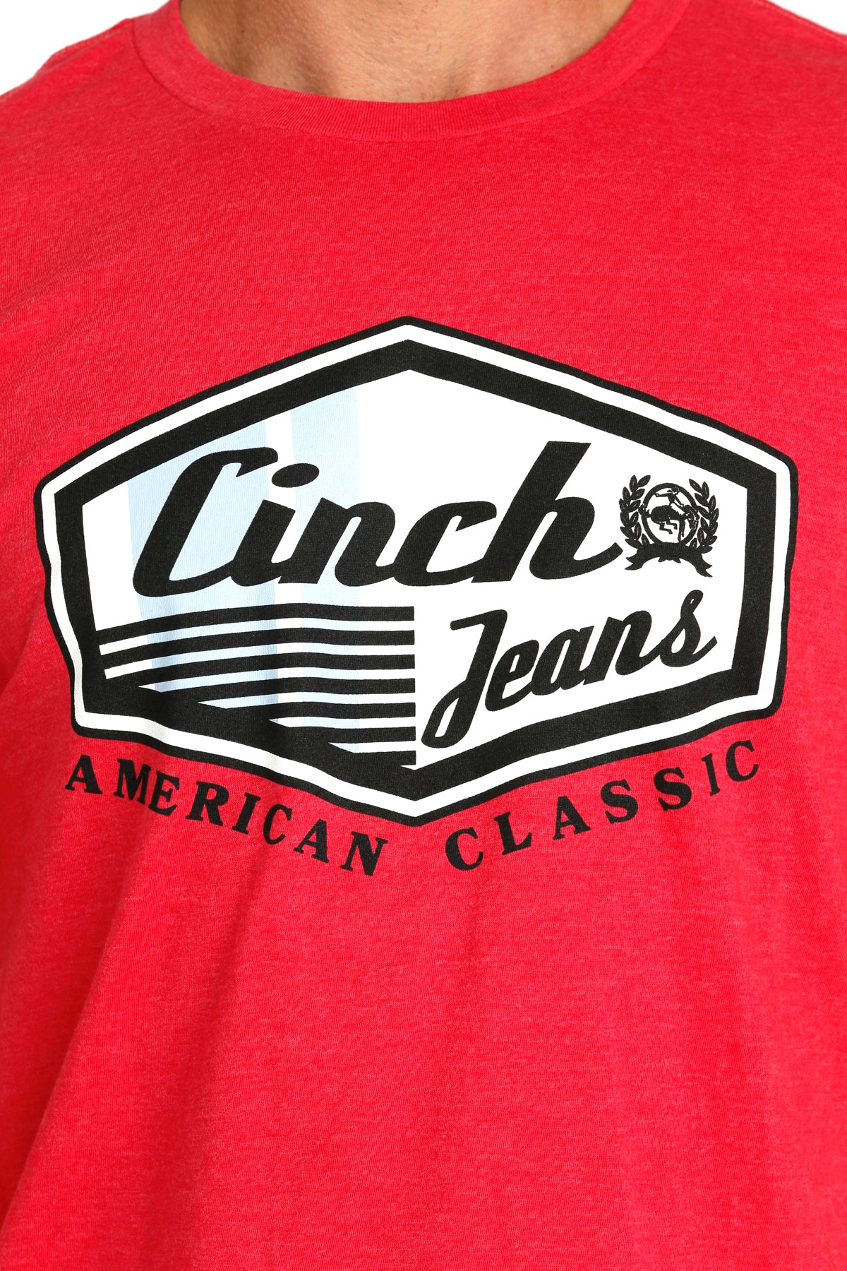 CINCH Men's Red Short Sleeve Tee