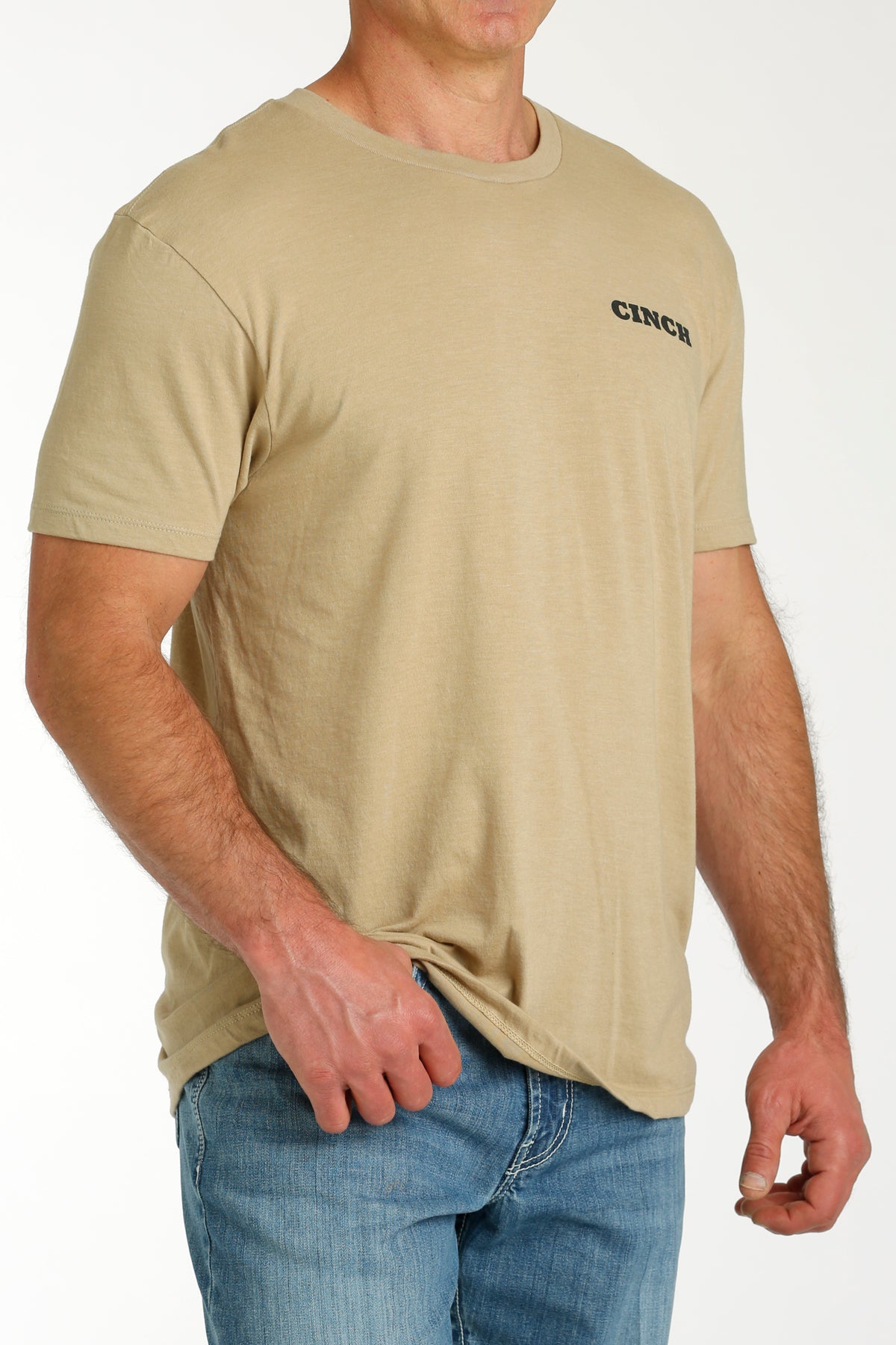 CINCH Men's Cream Short Sleeve Tee