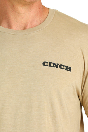 CINCH Men's Cream Short Sleeve Tee