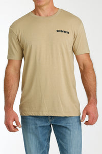 CINCH Men's Cream Short Sleeve Tee