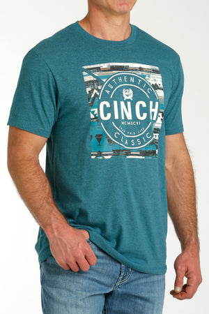 CINCH Men's Teal Short Sleeve Tee