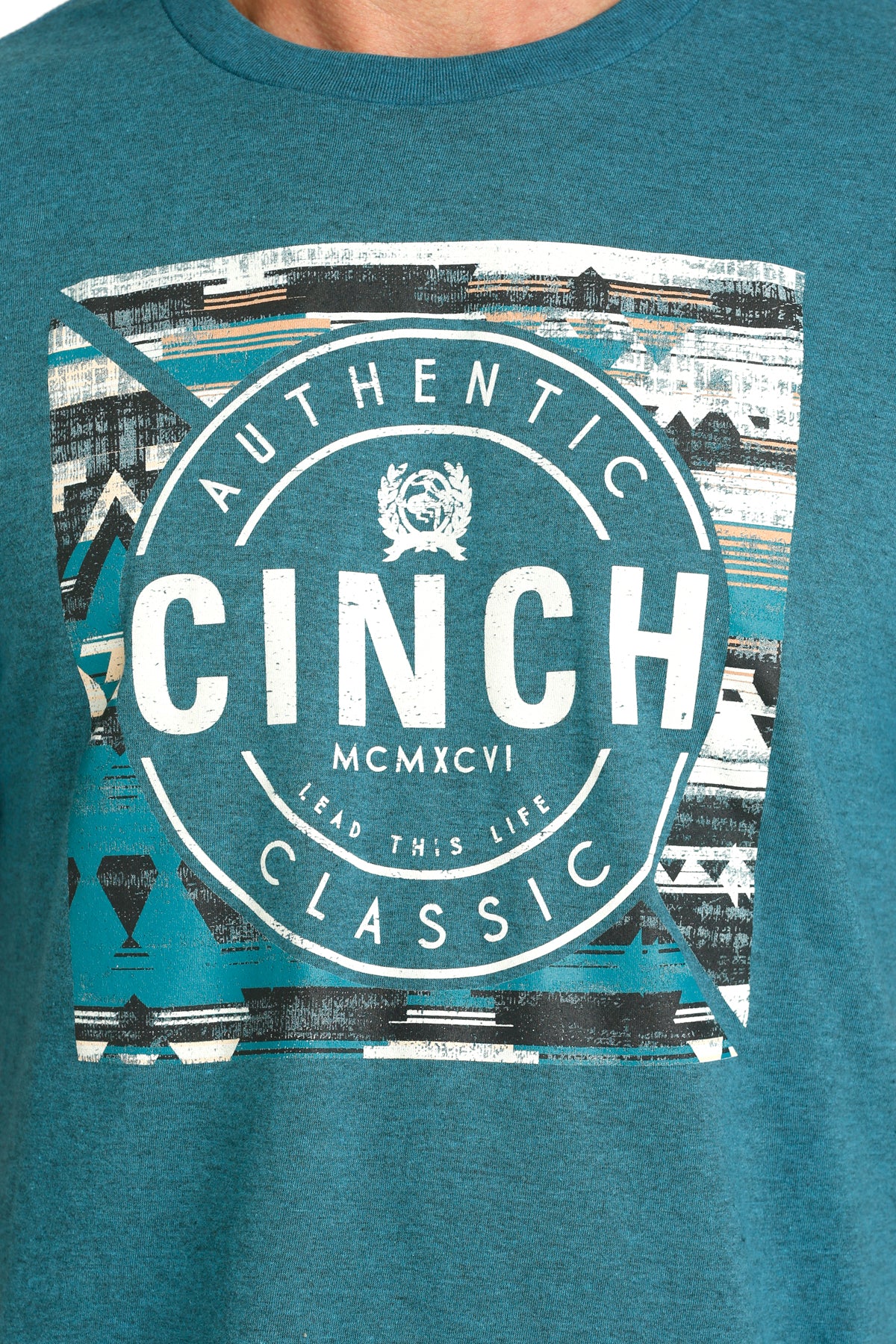 CINCH Men's Teal Short Sleeve Tee