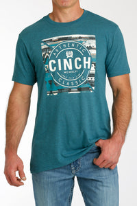 CINCH Men's Teal Short Sleeve Tee