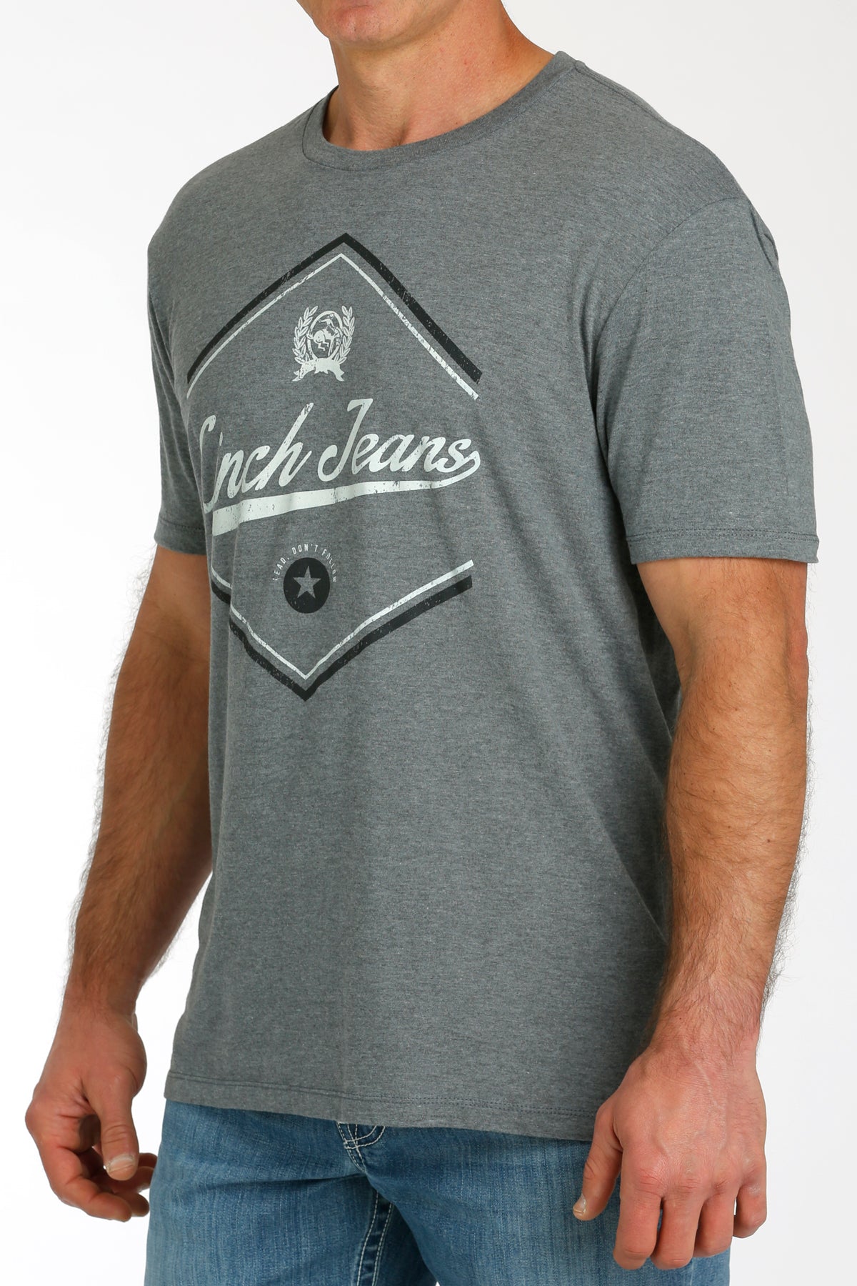 CINCH Men's Grey Short Sleeve Tee