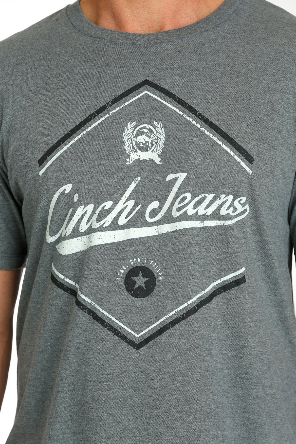 CINCH Men's Grey Short Sleeve Tee