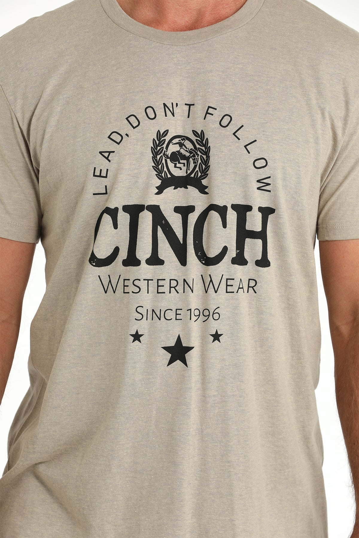 CINCH Men's Khaki Short Sleeve Tee