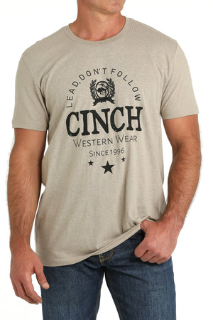 CINCH Men's Khaki Short Sleeve Tee