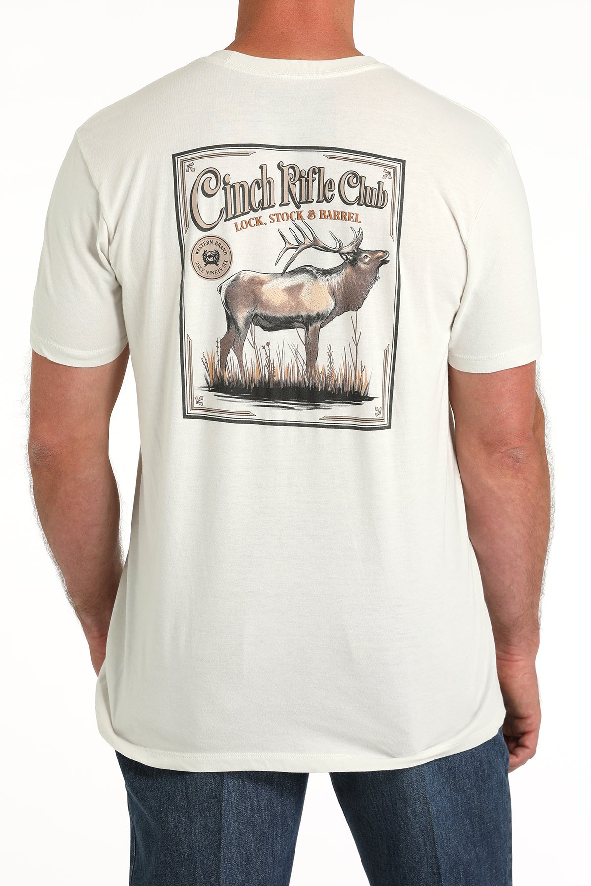 CINCH Men's White Short Sleeve Tee