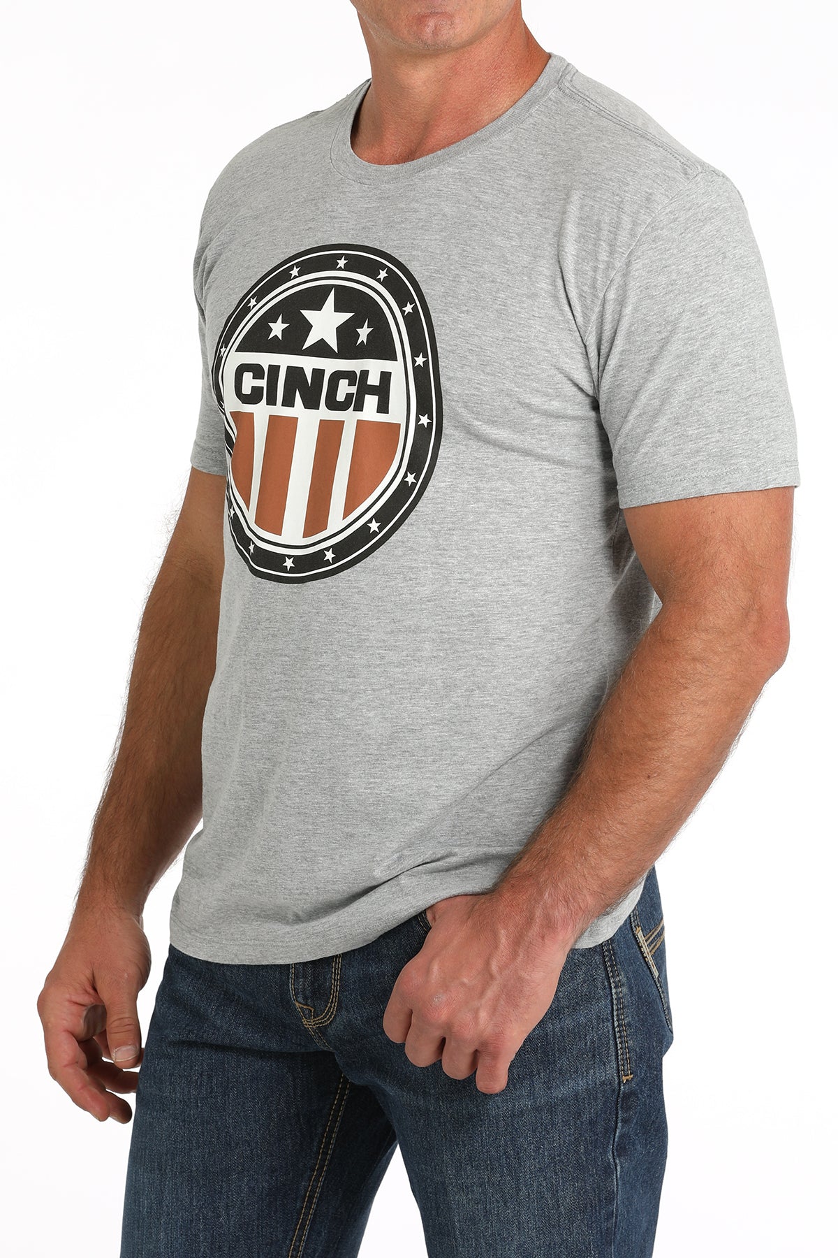 CINCH Men's Grey Short Sleeve Tee