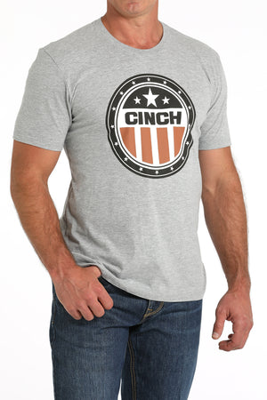 CINCH Men's Grey Short Sleeve Tee