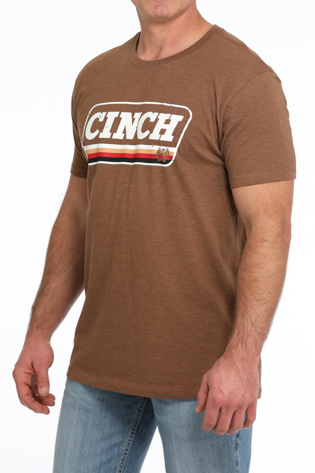 CINCH Men's Brown Short Sleeve Tee