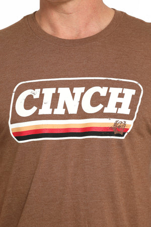 CINCH Men's Brown Short Sleeve Tee