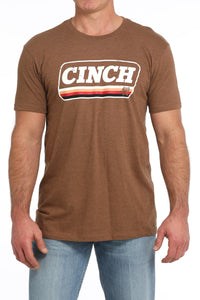 CINCH Men's Brown Short Sleeve Tee