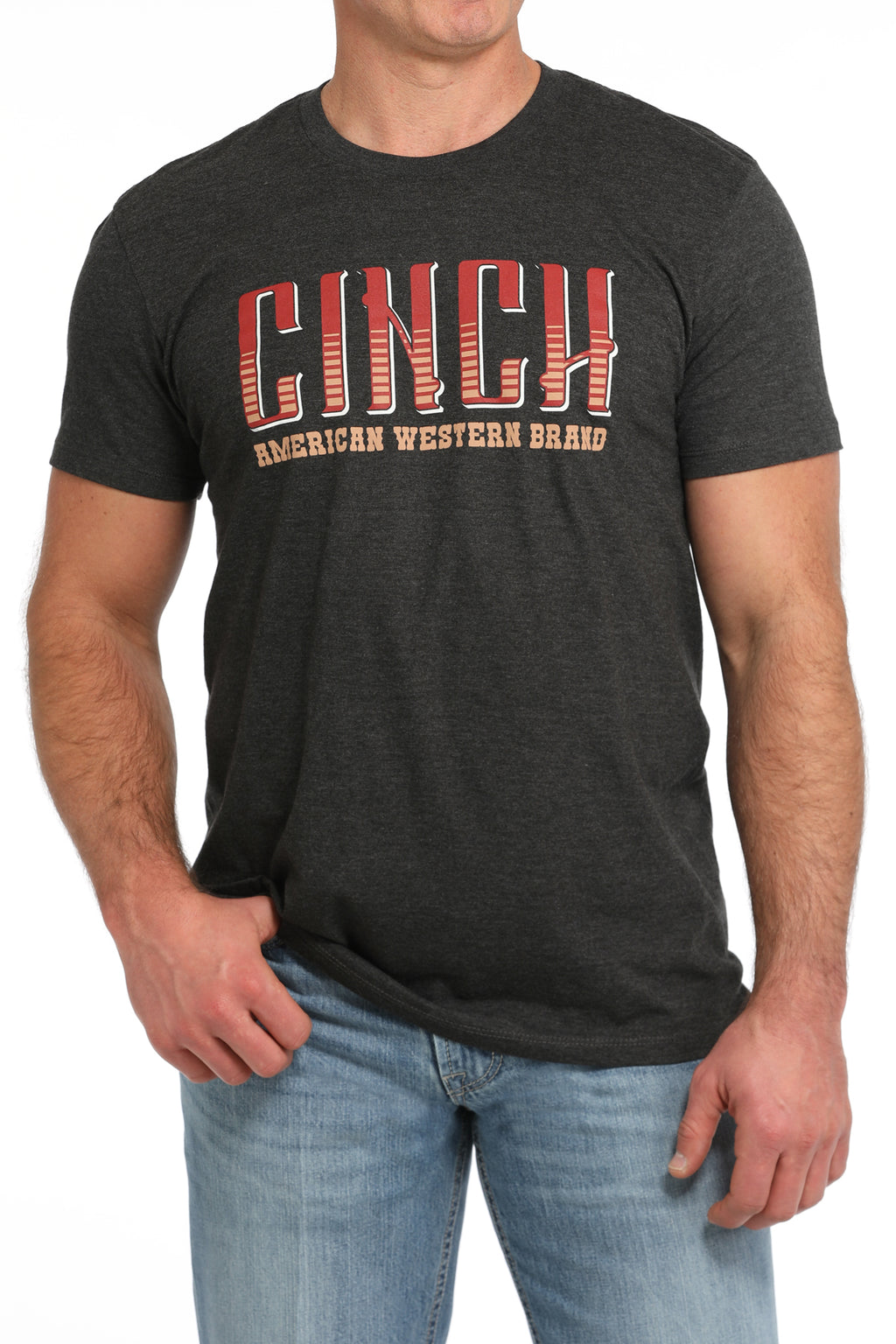 CINCH Men's Charcoal Short Sleeve Tee