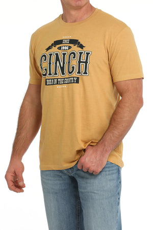 CINCH Men's Gold Short Sleeve Tee