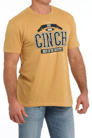 CINCH Men's Gold Short Sleeve Tee