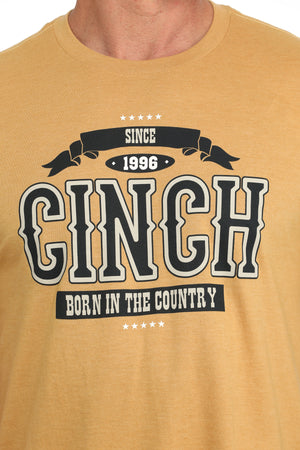 CINCH Men's Gold Short Sleeve Tee