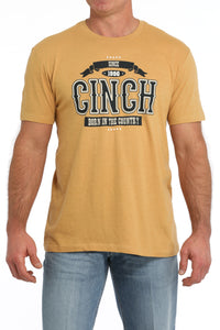 CINCH Men's Gold Short Sleeve Tee