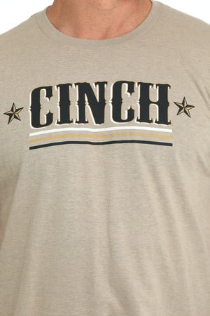 CINCH Men's Cream Short Sleeve Tee