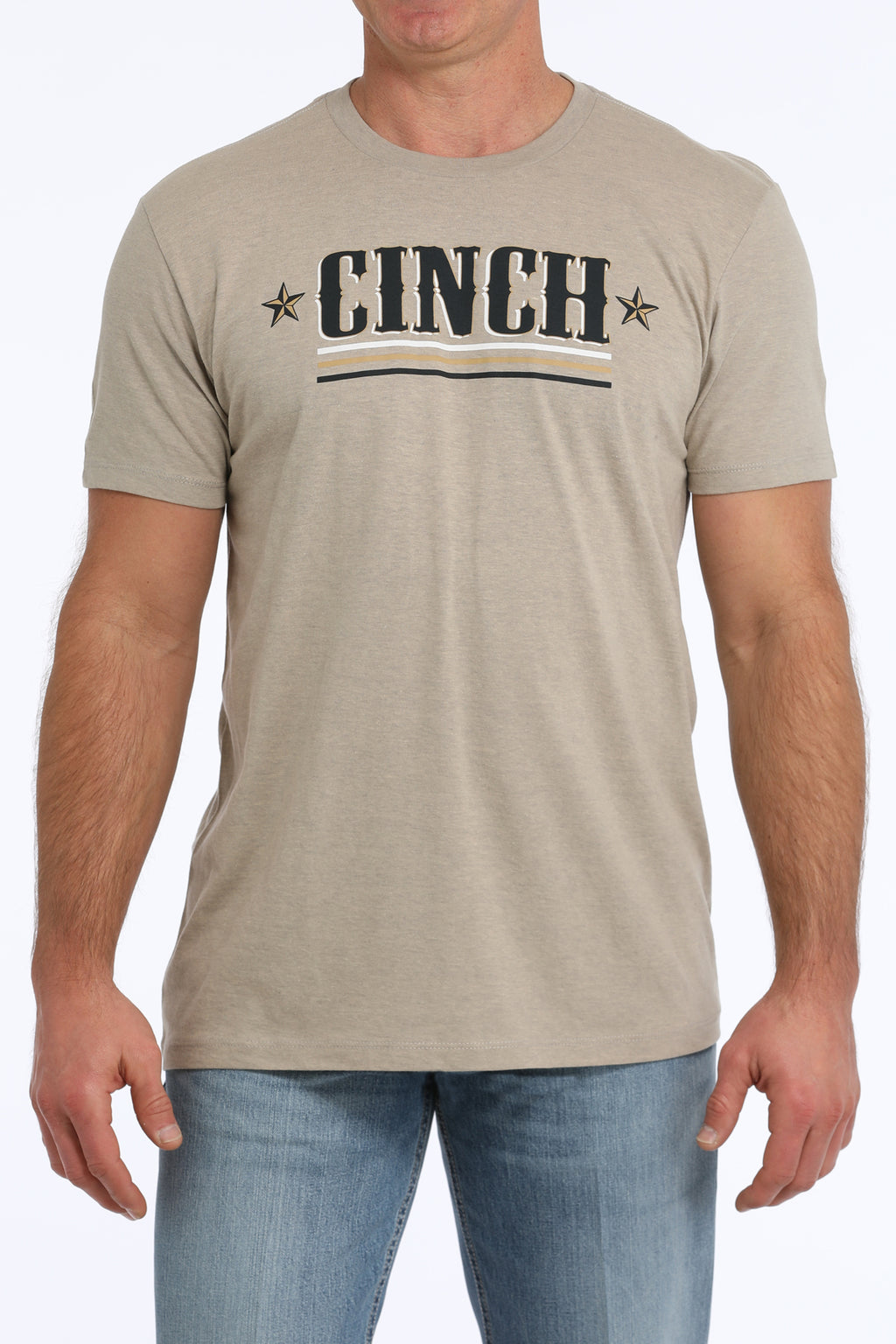 CINCH Men's Cream Short Sleeve Tee