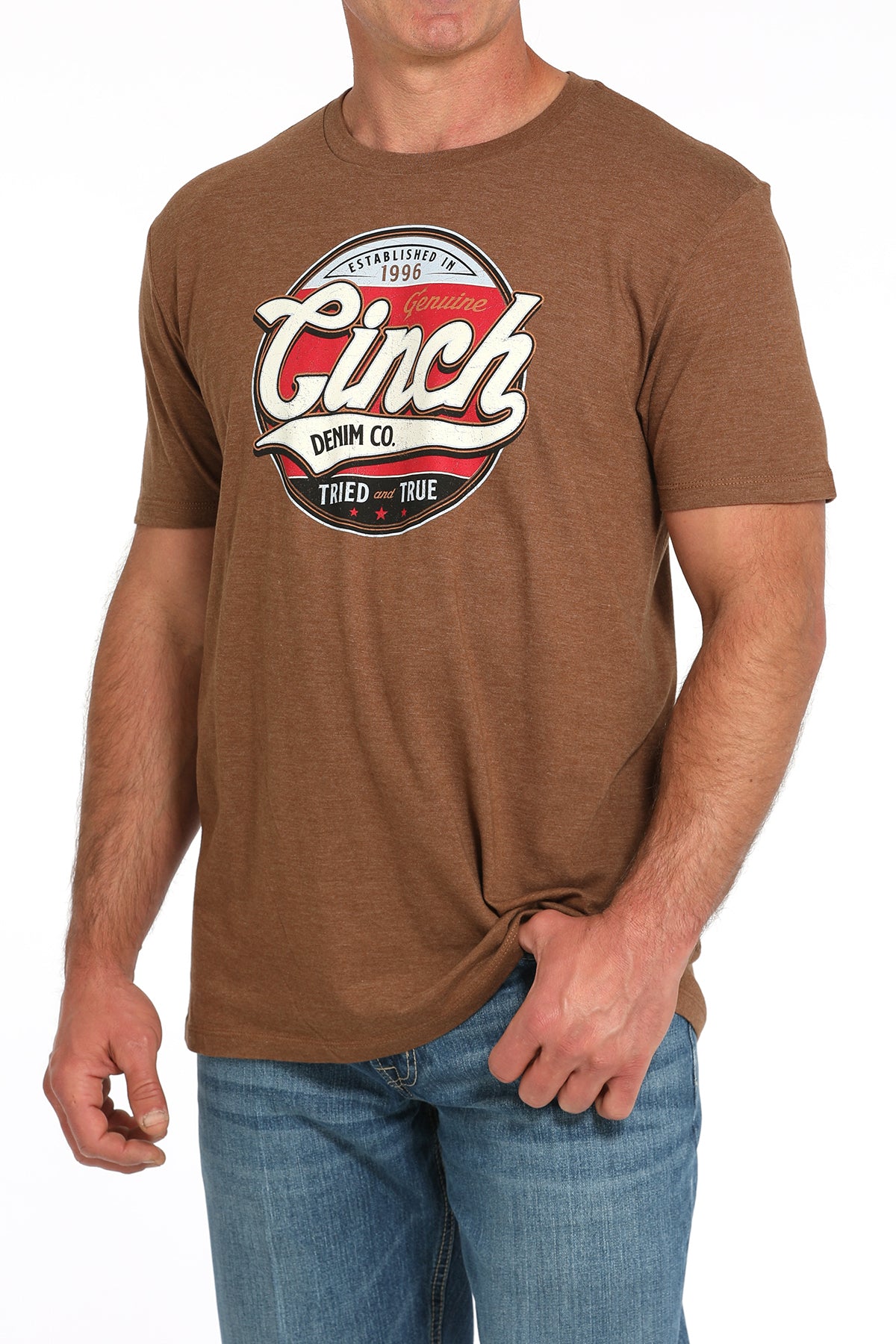 CINCH Men's Brown Tee