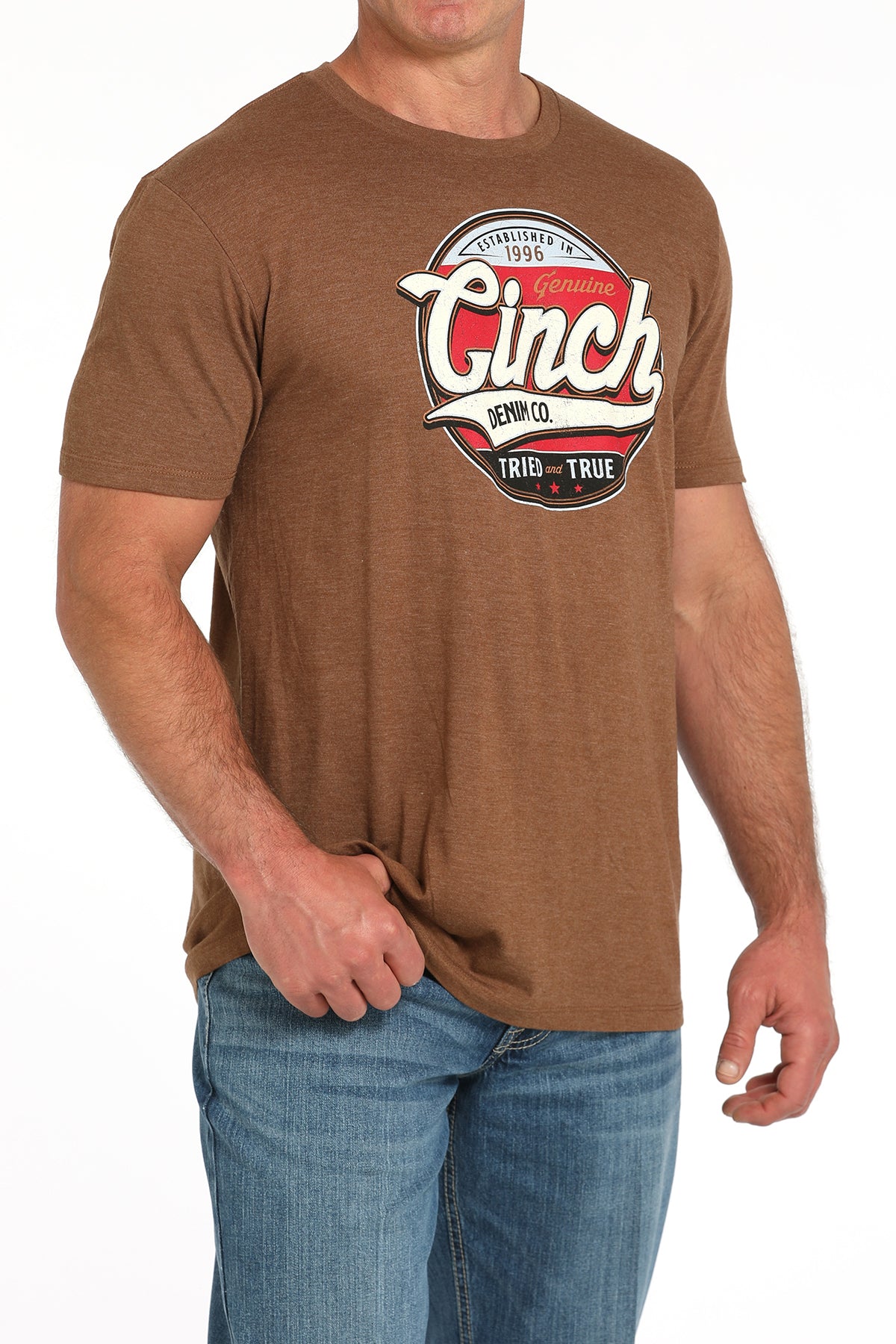 CINCH Men's Brown Tee