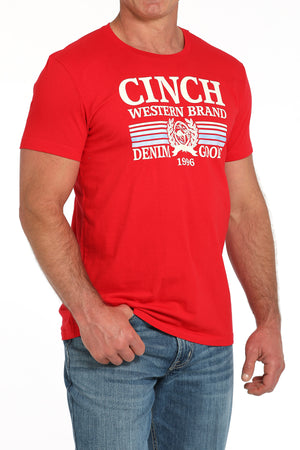 CINCH Men's Red S/S Tee