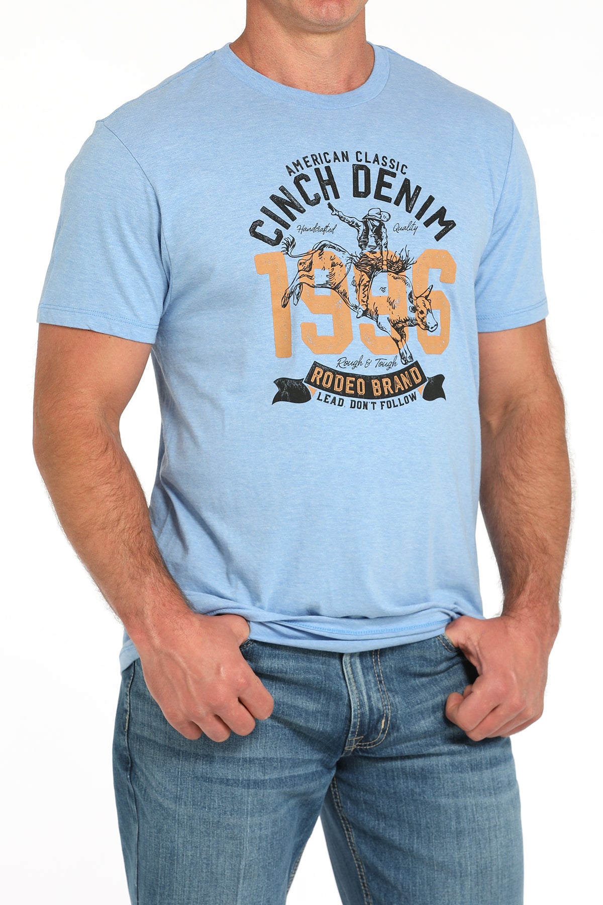 CINCH Men's Light Blue Tee