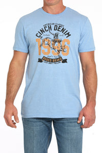 CINCH Men's Light Blue Tee
