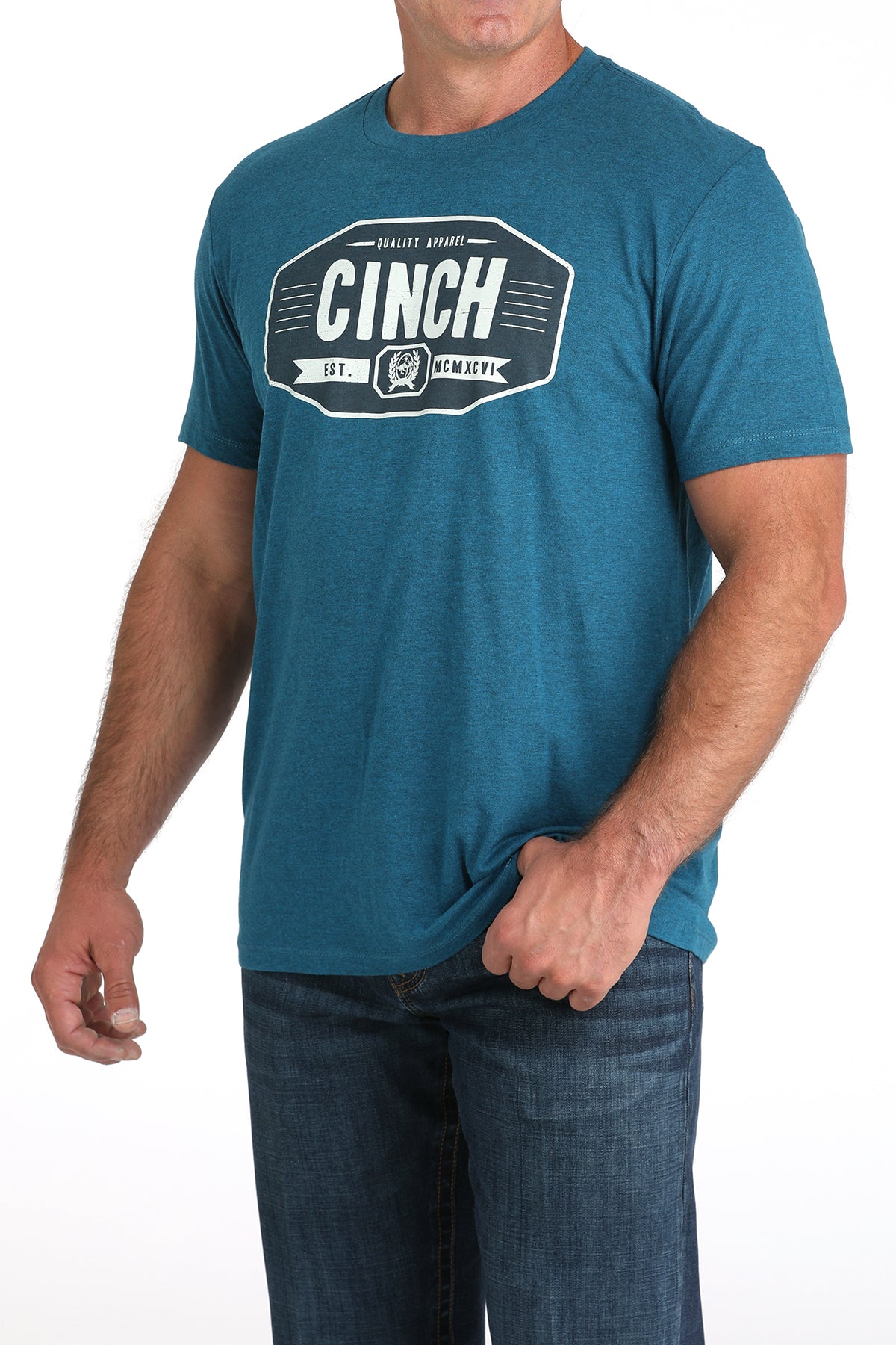 CINCH Men's Teal Tee