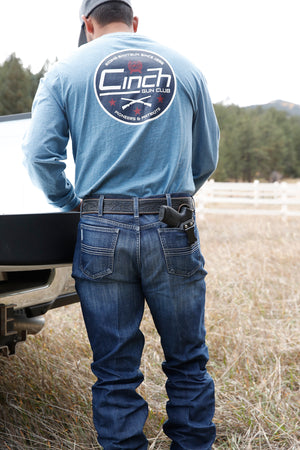 CINCH Men's Blue Long Sleeve Tee