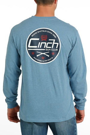 CINCH Men's Blue Long Sleeve Tee