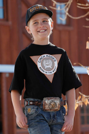 CINCH Boy's Black S/S Tee