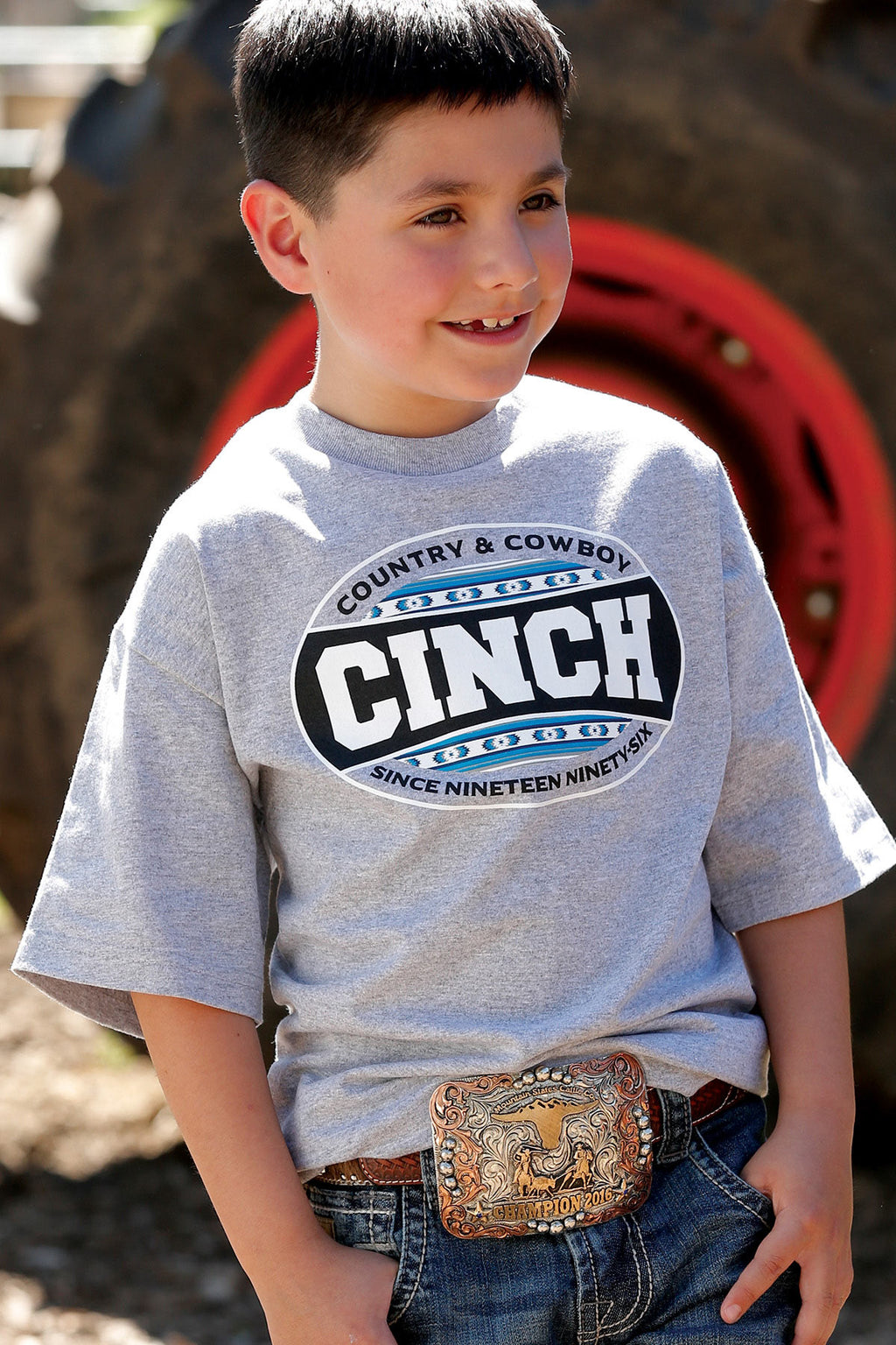 CINCH Boy's Grey Tee