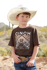 CINCH Boy's Brown Tee