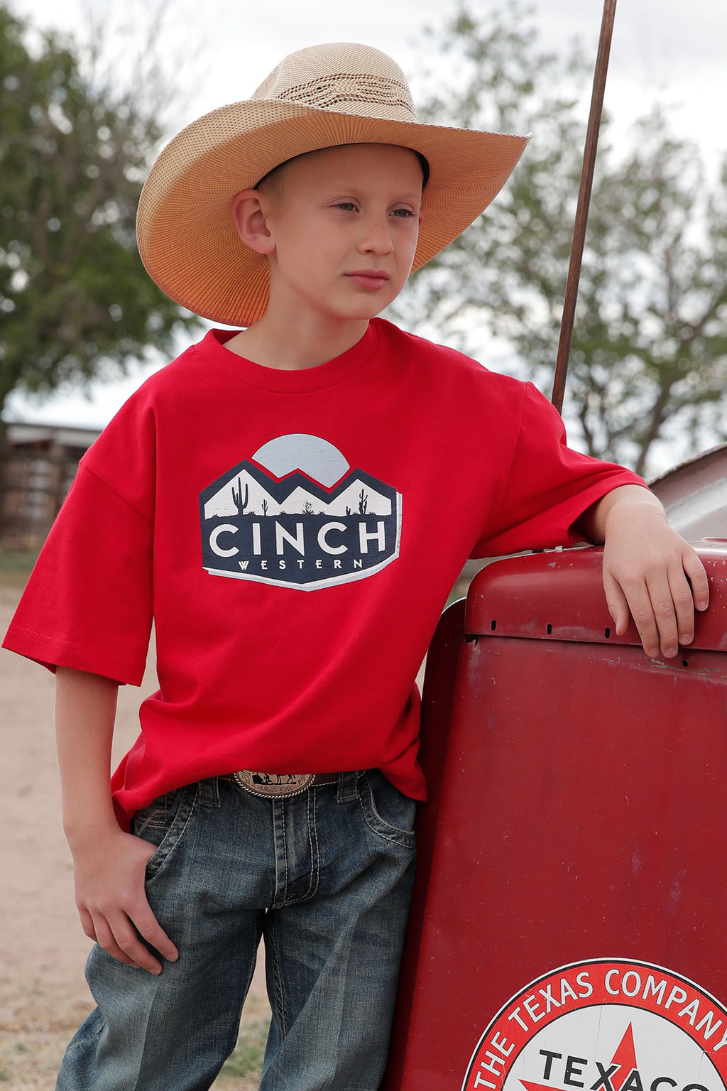 CINCH Boy's Red Tee