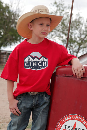 CINCH Boy's Red Tee