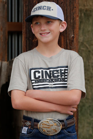 CINCH Boy's Khaki S/S Tee